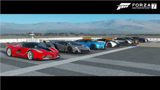 Forza 7 Drag Race - Chiron, 720s, ZL1, M4, GT500, i8, Enzo, Ford  GT