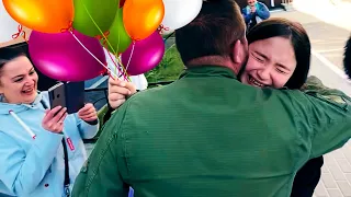 She cried when she saw her Dad on her Birthday! Parents arranged a surprise for their daughter! #dad