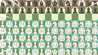 50 PAWNS AND 50 KNIGHTS VS ALL CHESS PIECES | Chess Memes #57