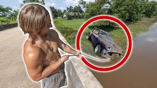 Discovering A HORRIBLE Car Accident While Magnet Fishing - Whole CAR Found Magnet Fishing