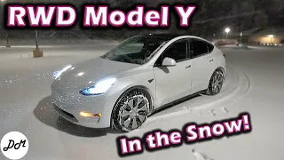 2021 Tesla Model Y Standard Range RWD – Snow Driving