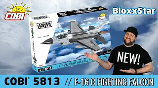 COBI® 5813 ✈️ F-16C FIGHTING FALCON💥NEW SET 2022💥▶️ Unboxing, Speed Build, History, Review 💬 📽️ 4K