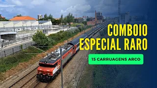 Comboio ESPECIAL com 15 Carruagens ARCOS para TESTES!