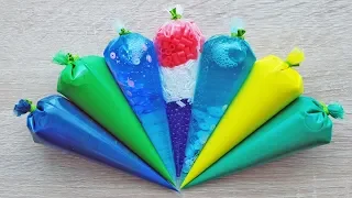 Making Slime Piping Bags - Satisfying Crunchy Slime #67