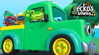 Good Old Gecko Song | Old MacDonald Had A Farm Nursery Rhyme | Gecko's Garage | Trucks For Children