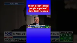 Hannity presses Newsom on Biden’s handling of migrant flights after gov. attacks DeSantis #shorts