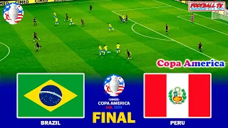 BRAZIL vs PERU - FINAL COPA AMERICA | Full Match & All Goals 2024 | eFootball PES Gameplay PC