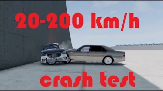 Mercedes W223 vs Mercedes-Benz W140 💥200 km/h 💥 Crash Test