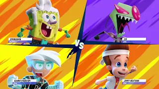 Nickelodeon All-Star Brawl 2 SpongeBob, Danny Phantom, and Jimmy Neutron vs ZIM (Jimmy's Lab)