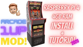 Arcade1UP Raspberry Pi 4 (4GB RAM) Install + Tutorial MOD 2020! Mortal Kombat Cabinet Conversion!