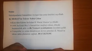 OSMANLI KURULUŞ II  MURAT DÖNEMİ EDİRNE SEGEDİN ANT. VARNA VE 2. KOSOVA SAVAŞLARI