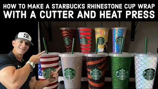 How to Make a Starbucks Rhinestone Cup Wrap in Minutes with a Vinyl Cutter and Heat Press