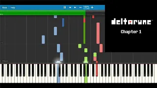 DELTARUNE Chapter 1 OST - Card Castle (Synthesia Piano Tutorial)