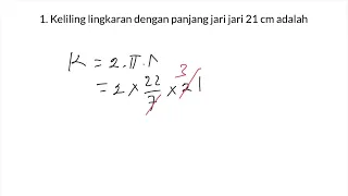 Keliling lingkaran dengan panjang jari jari 21 cm adalah