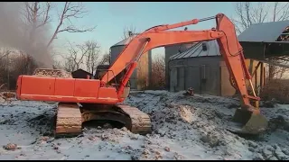 30 ton excavator  cold start