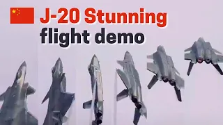 J-20 Stunning Flight Demo! Analyzing maneuverability of the latest Chinese Stealth fighter jet