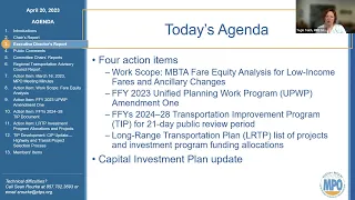 Boston Region MPO Board Meeting, April 20, 2023