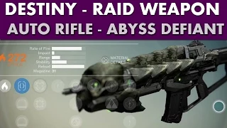 Destiny The Dark Below Weapon - Abyss Defiant - Crota's End Raid Weapon