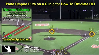 Tracking Each Umpire During a Runner's Lane Interference Play at 1st Base