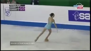 Evgenia Medvedeva -  LP, World Juniors 2014 (Eurosport)