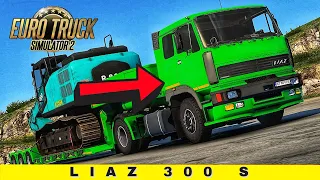 CZECH truck LIAZ 300s pulling 39 ton EXCAVATOR | ETS 2 Gameplay