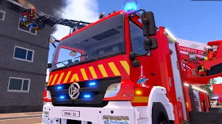 Emergency Call 112 - French Ladder Truck Responding! 4K