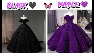 Black ☺️😍🥰 🖤 vs Purple 💜☺️😍🥰||if they made for you #goneviral #chose #youtube #bts