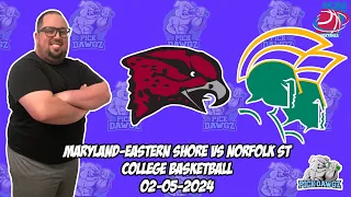 Maryland Eastern Shore vs Norfolk State  2/5/24 Free College Basketball Picks and Predictions