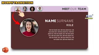 135. MORPH TRANSITION - Simple Team Intro Powerpoint animation to WOW your audience