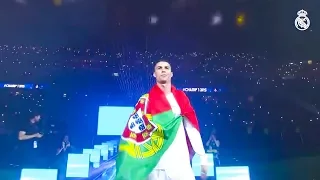 Cristiano Ronaldo Celebrating The Champions League at Santiago Bernabeu 2018