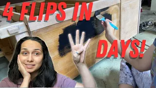 How to Flip Furniture FAST | Can I flip Four Pieces in just Four Days? | Furniture flip compilation