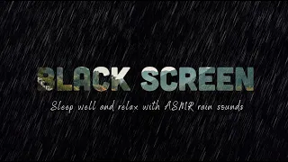 Black screen | The gentle sound of rain outside lulls you to sleep in just 5 minutes | ASMR Sounds