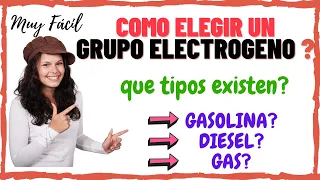 Como elegir un grupo electrógeno | Silencioso, Diesel, gas, gasolina | Para el hogar |10 generadores