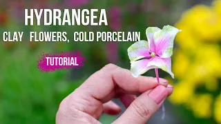 How to make Clay Hydrangea (Cold Porcelain) Tutorial. Part 1/2