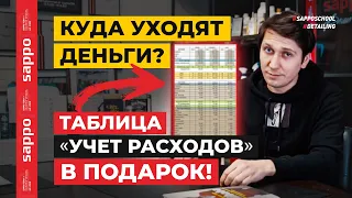 РАСХОДЫ детейлинг центра — как правильно считать? ТАБЛИЦА.