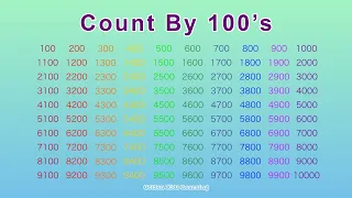 Count by 100's Song | Skip counting by 100 up to 10,000 YouTube | Golden Kids Learning