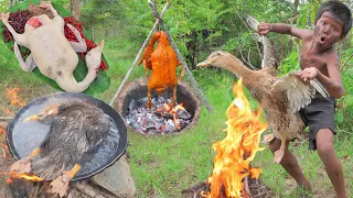 Primitive Technology- Duck Cocking Eating ASMR Delicious