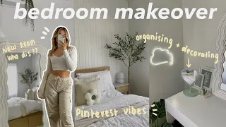 EXTREME bedroom makeover *pinterest inspired aesthetic* ( new furniture & decor!! )