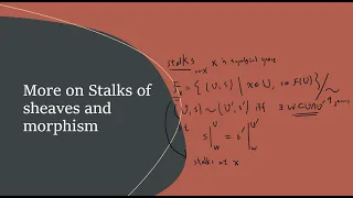 More on Stalks of sheaves and morphism between sheaves