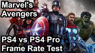 Marvel's Avengers PS4 vs PS4 Pro Frame Rate Comparison