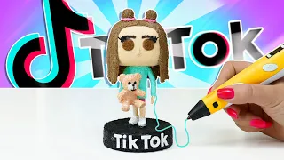 Making 3D Sculpture FUNKO POP Tik Tok! 3D Pen TUTORIAL My Collection