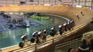 2018 National Junior Boys Track Cycling Madison Final (start-lap 45)