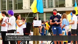 'Aggies for Ukraine': Students and faculty protest Russian invasion