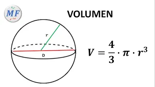 GEOMETRIA: VOLUMEN DE UNA ESFERA DADO SU DIAMETRO