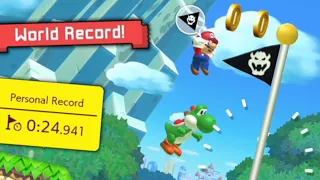 I got the WORLD RECORD on Nintendo's Ninji Speedrun