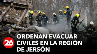 Ucrania: ordenan evacuaciones civiles en la región de Jersón