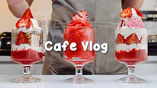 🍓수박과 딸기 중 하나를 선택하기 어렵다🍉30mins Cafe Vlog/카페브이로그/cafe vlog/asmr/Tasty Coffee#476