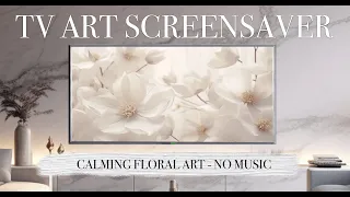 Calming Floral 4k Framed Art - 5 hours - TV ART SCREENSAVER 2023