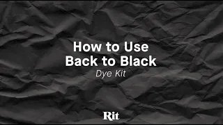 How to Dye Your Clothes Back to Black