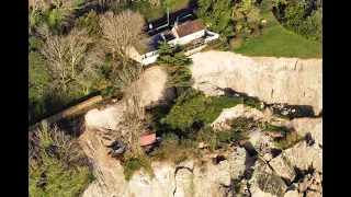 Massive landslide in Ventnor leaves properties on the edge of a cliff